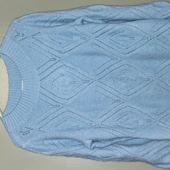 Talbots Knit Sweater blue sparkly size extra small - Picture 1 of 7